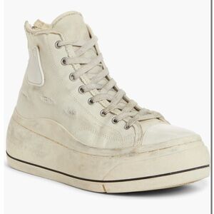 R13 Cream High-Top Sneakers
